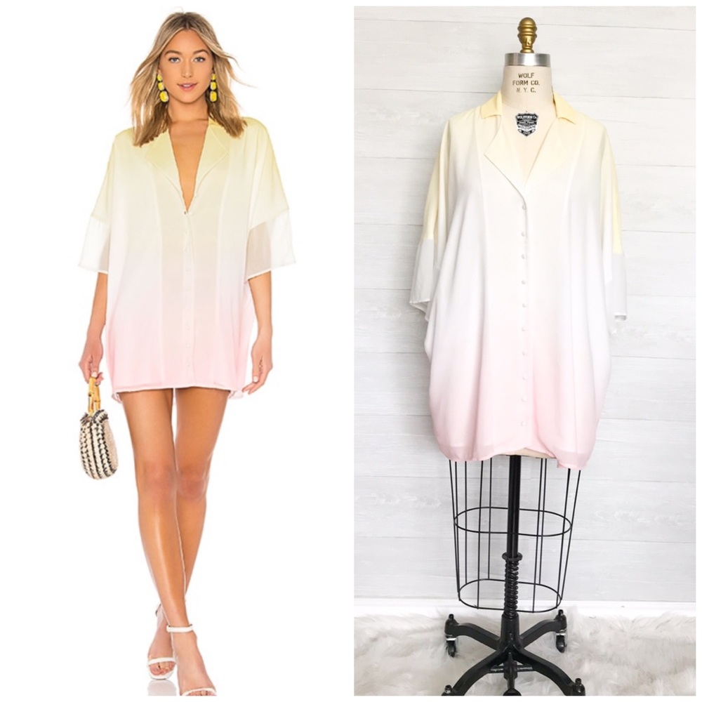 LPA x REVOLVE Ombre Mini Shirt Dress